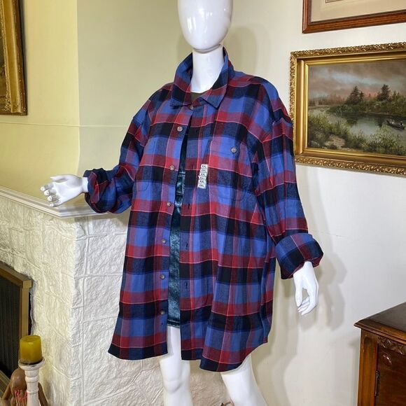 NWT 100% Cotton Plaid Shirt / Shacket - Picture 1 of 7